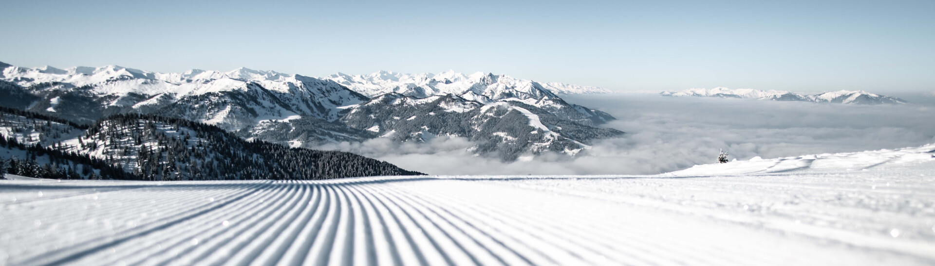 Winter Pistenpanorama Flachau